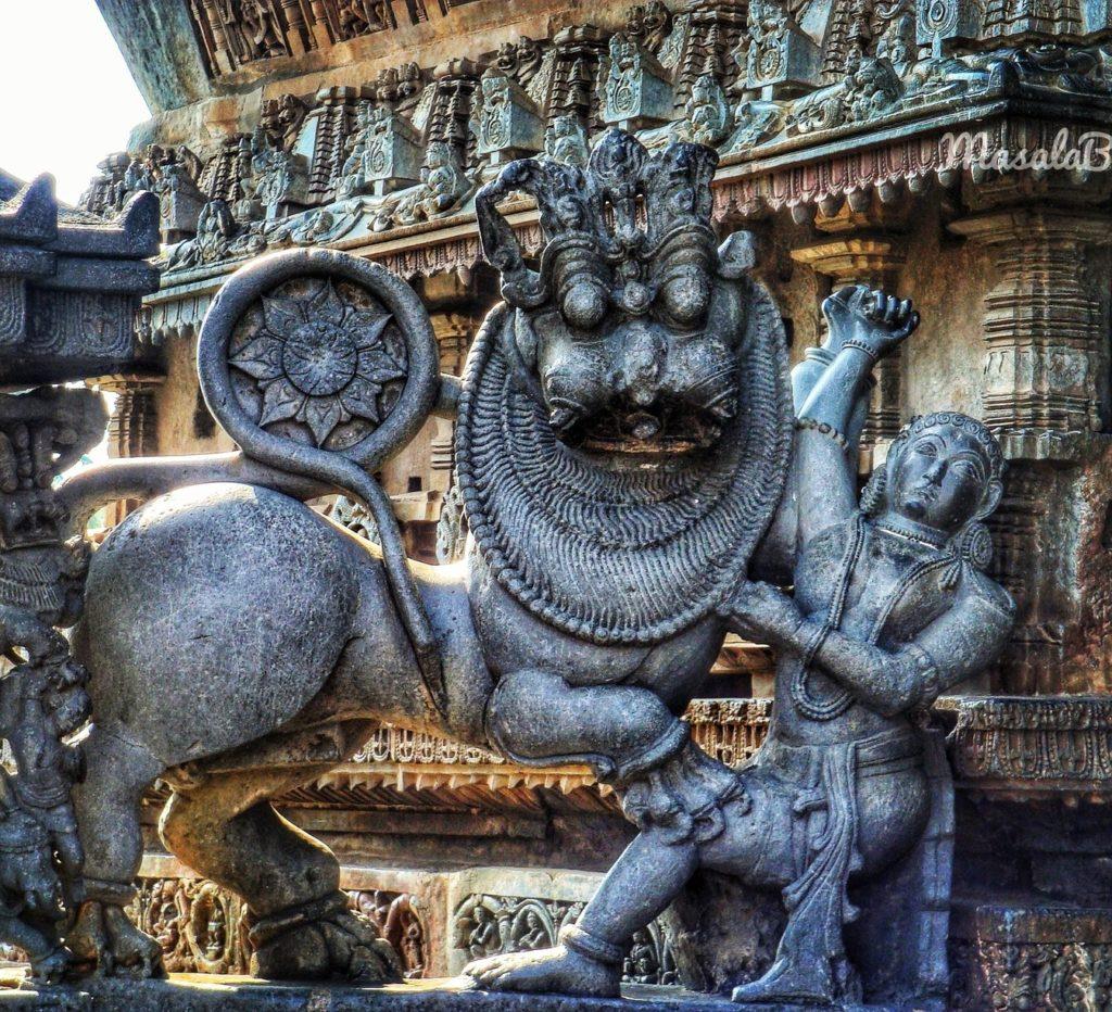 Hoysala symbol in Halebidu temple | Hoysala architecture, Hoysala, Ancient  india